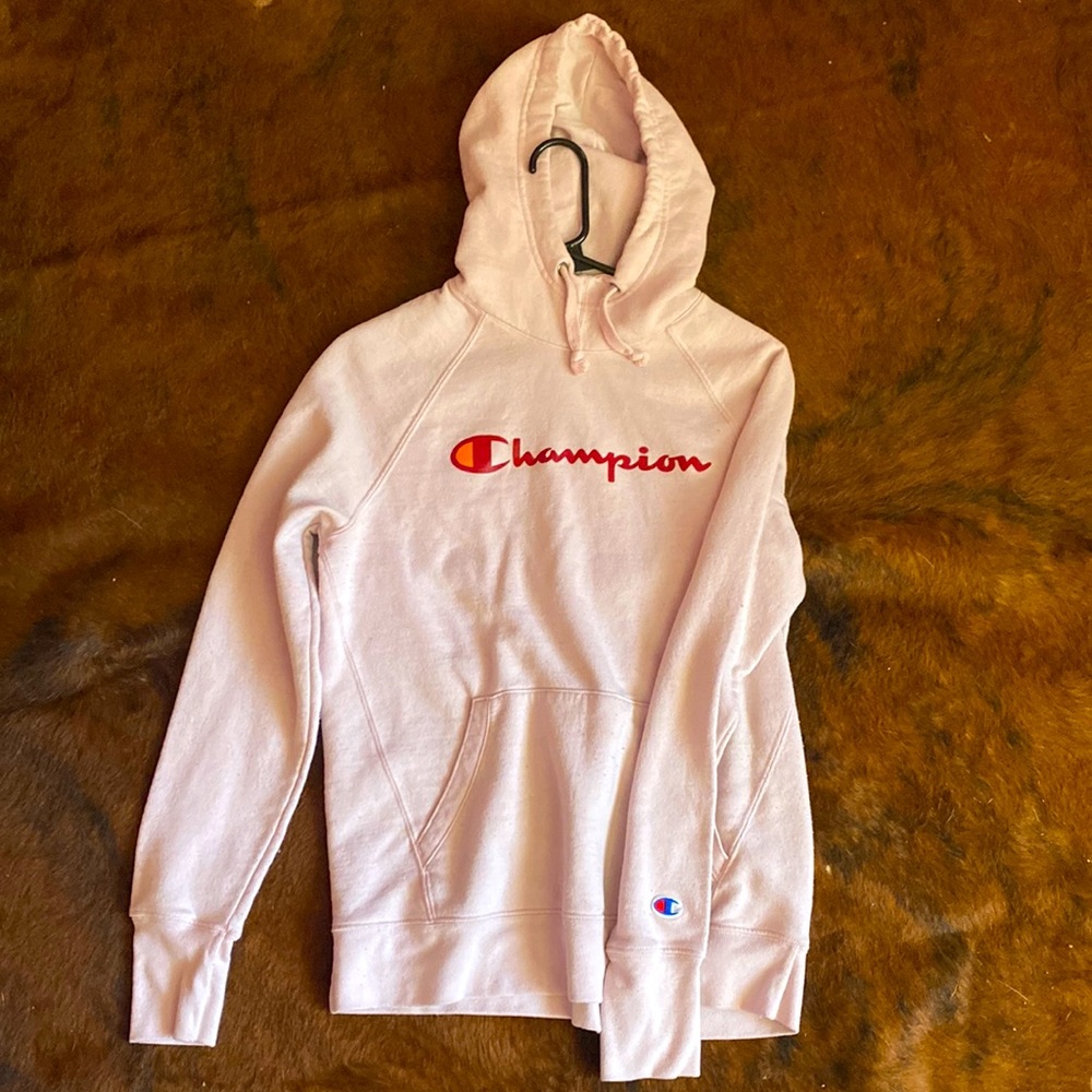 Small Light Pink Champion Hoodie